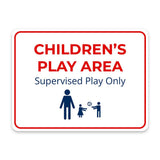 Classic Framed Plus Children’s Play Area – Supervised Play Only Door or Wall Sign | Child Safety Business Signs