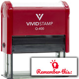 Vivid Stamp Remember This: Self-Inking Rubber Stamps Teachers And Schools | Motivational Stamps For Children | Re-inkable Ink Pad