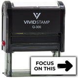 Vivid Stamp Focus On This (arrow) Self-Inking Rubber Stamps Teachers And Schools | Motivational Stamps For Children | Re-inkable Ink Pad