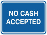 Signs ByLITA Classic Framed NO CASH ACCEPTED Door or Wall Sign Durable Plastic | Easy Installation | Elegant Design