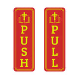 Signs ByLITA Vertical Push and Pull Door Signs (Bible and Cross) Door Sign