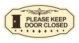 Victorian Please Keep Door Closed (Door) Wall or Door Sign