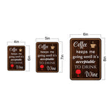 Portrait Round Plus Coffee Keeps Me Going Until It's Acceptable To Drink Wine Door or Wall Sign | Funny Home Decor
