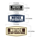 Fancy Notice Do Not Block Door Wall or Door Sign