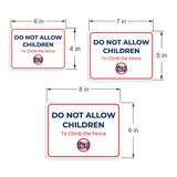 Classic Framed Plus Do Not Allow Children To Climb the Fence Door or Wall Sign | Child Safety Business Signs