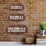 Victorian Plus This Zone Is A No Boredom Area Wall or Door Sign | Neutral