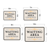 Classic Framed Plus Waiting Area — Please Be Seated — Wall or Door Sign | Funeral and Memorial Services - Room & Area - Sign