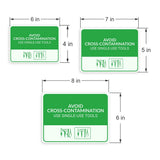 Classic Framed Plus Avoid Cross-Contamination – Use Single-Use Tools Door or Wall Sign | Hygiene and Safety Signage