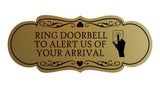 Signs ByLITA Designer Ring Doorbell to Alert Us of Your Arrival Wall or Door Sign