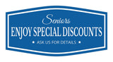 Signs ByLITA Fancy Seniors Enjoy Special Discounts. Ask Us for Details Easy Installation | Durable Construction | Barbers | Grooming and Styling | Hair Wall or Door Sign