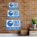 Classic Framed Plus Face Shield Required – Flying Debris Risk Door or Wall Sign | Miscellaneous Warning Signs - Industrial & Construction