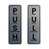 Signs ByLITA Vertical Push and Pull - Christian Door Signs (Christian Motivational Acronym) Door Sign