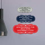 Signs ByLITA Designer Ring Doorbell for Help with Accessible Entry Wall or Door Sign