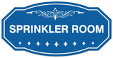 Signs ByLITA Victorian Sprinkler Room Wall or Door Sign - Laser-Engraved Lettering | Durable ABS Plastic | Vibrant Colors | Powerful Foam Tape