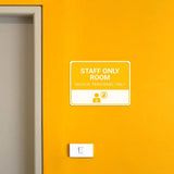 Classic Framed Plus Staff Only Room – Medical Personnel Only Door or Wall Sign | Hygiene and Safety Signage