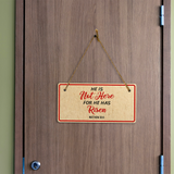 He Is Not Here For He Has Risen Matthew 28:6 5x10 Hanging Plus Wall or Door Sign | Religious Home Decor