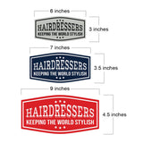 Signs ByLITA Fancy Hairdressers Keeping The World Stylish Easy Installation | Durable Construction | Barbers | Grooming and Styling | Hair Wall or Door Sign