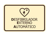 Signs ByLITA Classic Framed Desfibrilador Externo Automatico Door or Wall Sign
