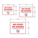 Classic Framed Plus No Food or Drinks In Children’s Play Area Door or Wall Sign | Child Safety Business Signs