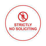 Circle Strictly No Soliciting Wall or Door Sign
