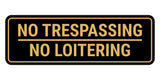 Signs ByLITA Standard No Trespassing No Loitering Wall or Door Sign | Office & Home Signage