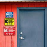 Signs ByLITA Classic Framed Absolutely No Loitering No Panhandling No Soliciting Wall or Door Sign