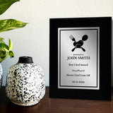 Cooking Competition and Chef Customizable Black Frame Award Plaque | Easel Mount Option | Recognition of Achievement and Service Personalizable Plaques