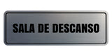 Signs ByLITA Standard Sala de Descanso Wall or Door Sign | Spanish Workplace Business Direction Signs