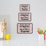 Classic Framed Plus You Are A Strong And Beautiful Woman Wall or Door Sign | Motivational Home Decor