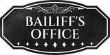 Victorian Plus Bailiff's Office Wall or Door Sign | Legal and Courtroom Decoration