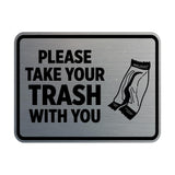 Signs ByLITA Classic Framed Please Take Your Trash With You Wall or Door Sign