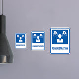 Portrait Round Plus Administration Wall or Door Sign | General Public Signage