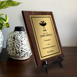 Swimming Customizable Wooden Award Plaque | Easel Mount Option | Achievement and Recognition Personalizable Plaques