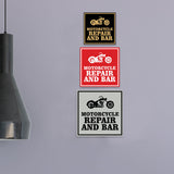 Signs ByLITA Square Motorcycle Repair and Bar Wall or Door Sign