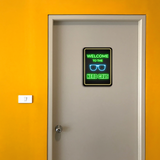 Portrait Round Plus Welcome to the Nerd Cave Wall or Door Sign | Easy Installation | Gaming | Home Decor