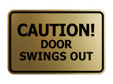 Signs ByLITA Classic Framed, Caution Door Swings Out Wall or Door Sign