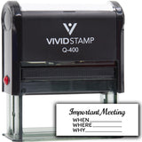 All Quality Important Meeting When Where Why Agenda Planning Stamps