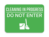 Classic Framed Plus Cleaning in Progress - Do Not Enter Door or Wall Sign | Safety and Maintenance