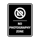 Signs ByLITA Portrait Round No Photography Zone Door or Wall Sign Easy Installation | Directing Artists & Co-Workers | Music | Concert | Festivals