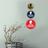 Circle Please Wear A Face Covering Wall or Door Sign