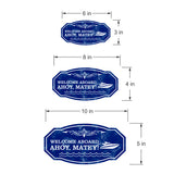 Victorian Plus Welcome Aboard Ahoy, Matey! Wall or Door Sign | Boat Welcome Sign