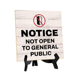 Touch-Free & Do Not Disturb Table Signs 5"x 5" Square Table Sign With Acrylic Easel