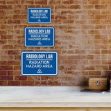 Classic Framed Plus Radiology Lab Radiation Hazard Area Door or Wall Sign | Medical Procedure Rooms Equipment