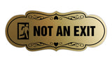 Designer Not An Exit (Runner) Wall or Door Sign