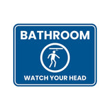 Classic Framed Plus Bathroom Watch Your Head Door or Wall Sign | Boats & Yachts Signage