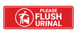 Signs ByLITA Standard Please Flush Urinal Wall or Door Sign