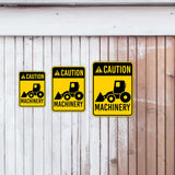 Portrait Round Plus Caution Machinery Wall or Door Sign | Farm/Barn Warning Signage