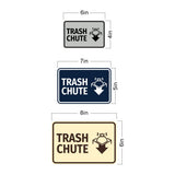 Classic Framed Trash Chute Wall or Door Sign