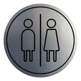Signs ByLITA Circle Restroom Graphic Door or Wall Sign | Easy Installation | Durable Construction | Promote Health And Safety | Caution Warning Sign for Home, Business and Office Spaces