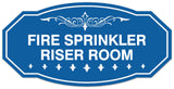 Signs ByLITA Victorian Fire Sprinkler Riser Room Wall or Door Sign - Laser-Engraved Lettering | Durable ABS Plastic | Vibrant Colors | Powerful Foam Tape